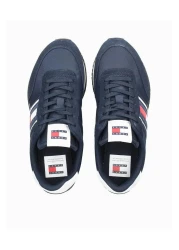 Tommy Hilfiger Men's Brand Logo Lace-up Non-Slip Sole Casual Navy Blue Sneaker EM0EM01351-C1G