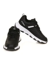 lord's ayakkabı Men's Black-White Thick-Soled Water-Resistant Hiking Shoes