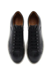 Derimod Men's Black Lace-Up Leather Sneaker 25Sfd 740418