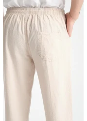 Klothy Kety Men's Comfortable Linen Look Trousers