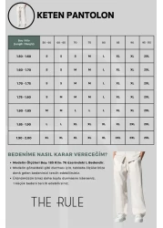 THE RULE بنطال رجالي من قماش الكتان فضفاض وفضفاض وقصة مستقيمة وساق مستقيمة مريح للصيف باللون البيج للموسم الجديد