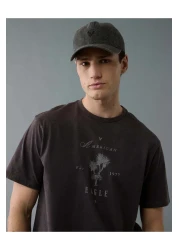 American Eagle تي شيرت بشعار Ae جرافيكي