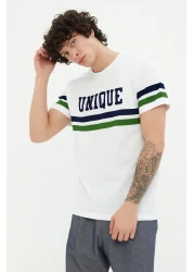  Collection College Printed White Cotton T-Shirt - Regular Fit TMNSS20TS1836