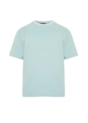  Collection إصدار محدود - تي شيرت بيكيه تريكو مريح بلون النعناع TMNSS23TS00079