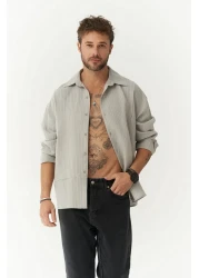 MAİ COLLECTİON Dylan Gray Men's Shirt