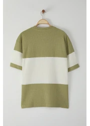  Collection تي شيرت Mint كبير الحجم/واسع القطع مصنوع من القطن بنسبة 100% TMNSS25TS00065