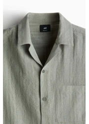H&M Regular Fit Linen-blend resort shirt