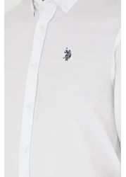 U.S. Polo Assn. White Long Sleeve Basic Men's Shirt -50288629-VR013