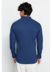  Collection Khaki Regular Fit Apache Collar Linen Shirt Tmnss20Go0443