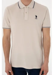 U.S. Polo Assn. Men's Regular Fit Polo Neck Stone Basic T-Shirt 50306011 -Vr049
