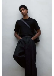 H&M Regular Fit Textured T-shirt