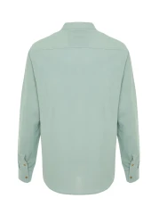  Collection Light Khaki Slim Fit Half Placket Judge Collar 100% Cotton Shirt Shirt TMNSS20GO0097