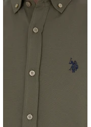U.S. Polo Assn. Khaki Men's Shirt - Long Sleeve, Basic Model50288629-VR027