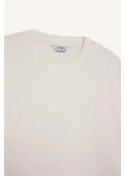 Defacto Loose Fit Crew Neck Short Sleeve Heavy Fabric Basic Plain T-Shirt B4844Ax25Sp