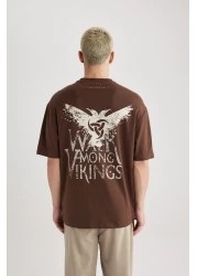 Defacto Vikings Valhalla - Relaxed Fit Crew Neck Short Sleeve T-Shirt B5533Ax24Sp