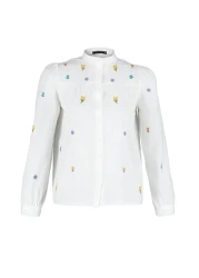  Collection Ecru Embroidery Detailed Regular Regular Fit Woven Shirt Twoss23Go00152