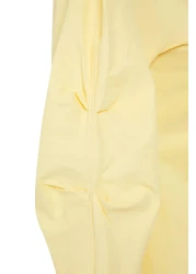  Collection Light Yellow Balloon Sleeve Detailed Asymmetrical Fitted Shirt Twoss25Go00155