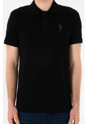 U.S. Polo Assn. Men's Slim Fit Polo Neck Black Basic T-Shirt 50305929 -Vr046