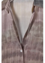  Collection Multicolor Color Transition Chiffon Fabric Regula Regular Fit Woven Shirt Twoss25Go00037