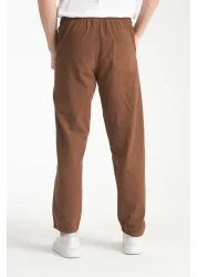 Klothy Kety Men's Comfortable Linen Look Trousers