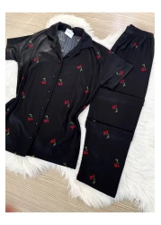 Pijamacs طقم بيجامة بيغاسوس بأكمام قصيرة وطبعة الكرز