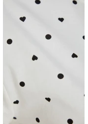  Collection Polka Dot White 100% Cotton Shorts Sleepwear Set - Thmss21Pt1485