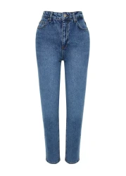  Collection Blue High Waist Mom Jeans TWOAW24JE00076