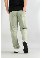 bombe Men's Black Comfortable Fit Bagy Pants Fabric Belted Drawstring Lycra Fabric Canvas Blend Trousers