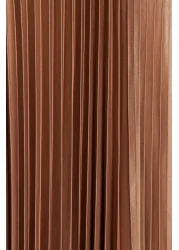  Collection Mink Pleated Maxi Flexible Knitted Skirt TWOSS24ET00041