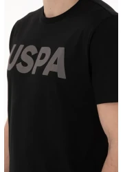 U.S. Polo Assn. تي شيرت أسود أساسي برقبة دائرية للرجال 50297988 -vr046