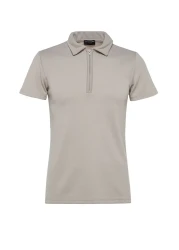  Collection Premium Stone Regular/Normal Cut Pique Zip-Up Polo Neck T-Shirt Tmnss23Po00019