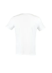  Collection V-Neck White Slim Fit T-Shirt - 100% Cotton, Short Sleeve Tmnss19Bo0002