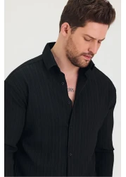 COOL TARZ قميص رجالي بأكمام طويلة وقصة ضيقة ومفصلة ذاتية الخط