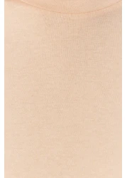  Collection Brown-Beige 100% Cotton 2-Pack Basic Crew Neck Knitted T-Shirt TWOSS20TS0141