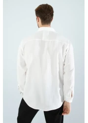 YXC Oversize Long Sleeve Easy Ironing Sweat Absorbing Breathable Double Face Four Seasons Casual Cut Men's Shirt