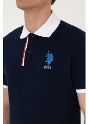 U.S. Polo Assn. Men's Regular Fit Navy Blue Polo Neck T-Shirt 50299761-Vr033