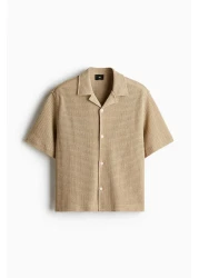 H&M Loose Fit Waffled resort shirt