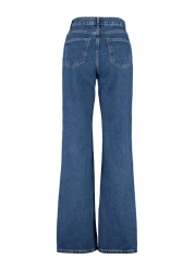 Collection Dark Blue High Waist Wide Leg Jeans Twoss23Je00068