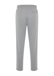  Collection Gray Jogger Fit Elastic Waist Tied Textured Knitted Comfortable Trousers Tmnss24Pl00007