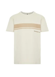  Collection تي شيرت مخطط مطبوع 100% قطن بأكمام قصيرة - رقبة دائرية TMNSS24TS00059