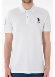 U.S. Polo Assn. Men's Slim Fit Polo Neck White Basic T-Shirt 50305929 -Vr013