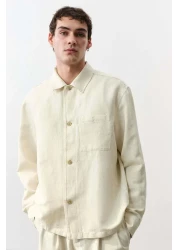 H&M Regular Fit Linen-blend overshirt