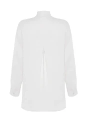  Collection White 100% Linen Oversize Shirt TWOSS23GO00443