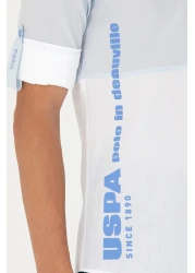 U.S. Polo Assn. قميص رجالي أزرق بأكمام طويلة 50263758 -vr036