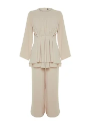  Modest طقم تونيك منسوج من الأسفل مع مجموعة من الحجر، TCTSS24US00009