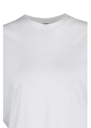  Collection White 100% Cotton Wadding Look Basic Crew Neck Knitted T-Shirt TWOSS20TS0021