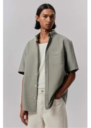 H&M Regular Fit Short-sleeved Oxford shirt