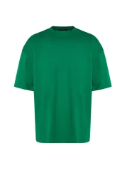  Collection Green Oversize Back Printed 100% Cotton Short Sleeve T-Shirt - TMNSS23TS00168