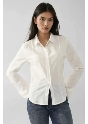 Hiccup قميص بأكمام طويلة وقصة ضيقة