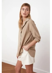  Collection Mink Loose Fit Cotton Woven Shirt TWOAW20GO0107